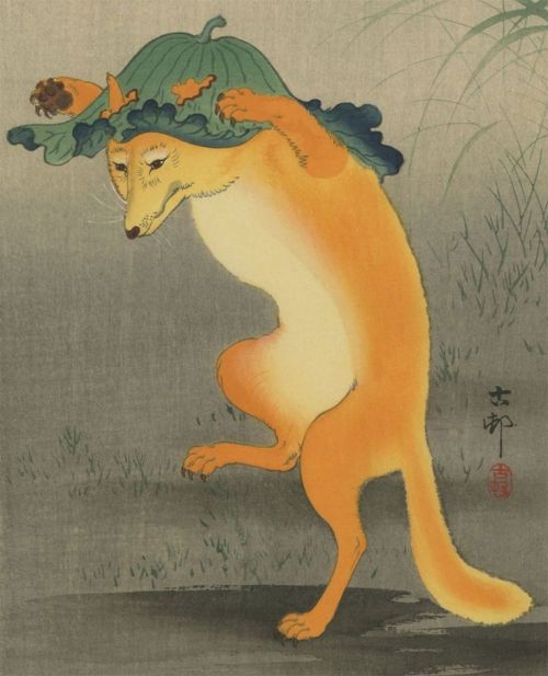 Dancing Fox, Ohara Koson - 1910_1.jpg